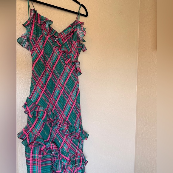 LoveShackFancy Rialto Ruffled Silk-Blend Maxi Dress - Picture 4 of 6